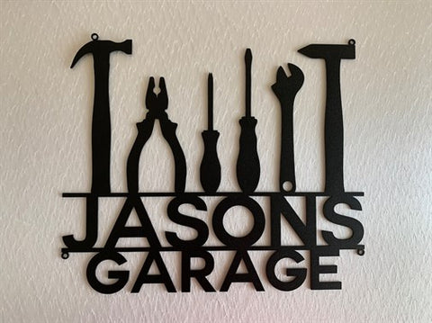 Custom Tool Set Garage Nameplate Metal Wall Decor-2