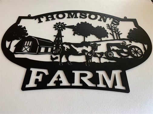 Personalized Farm Name Holder Metal Wall Decor-1