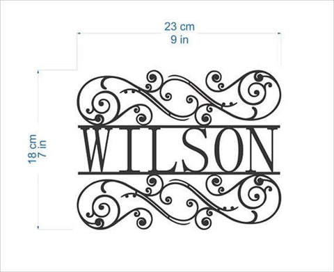 Personalized Pattern Name Holder Metal Wall Decor-2