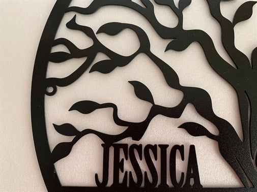 Personalized Tree of Life Nameplate Metal Wall Decor-4