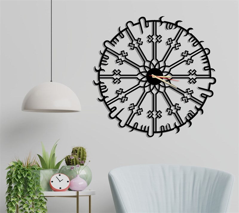 Kufi Metal Wall Clock-0