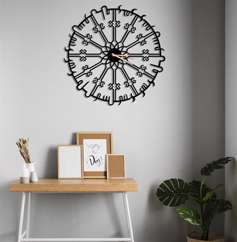 Kufi Metal Wall Clock-1