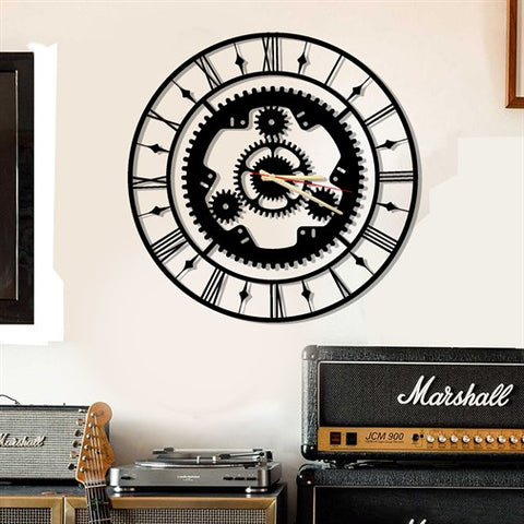 Mechanical Metal Wall Clock-1