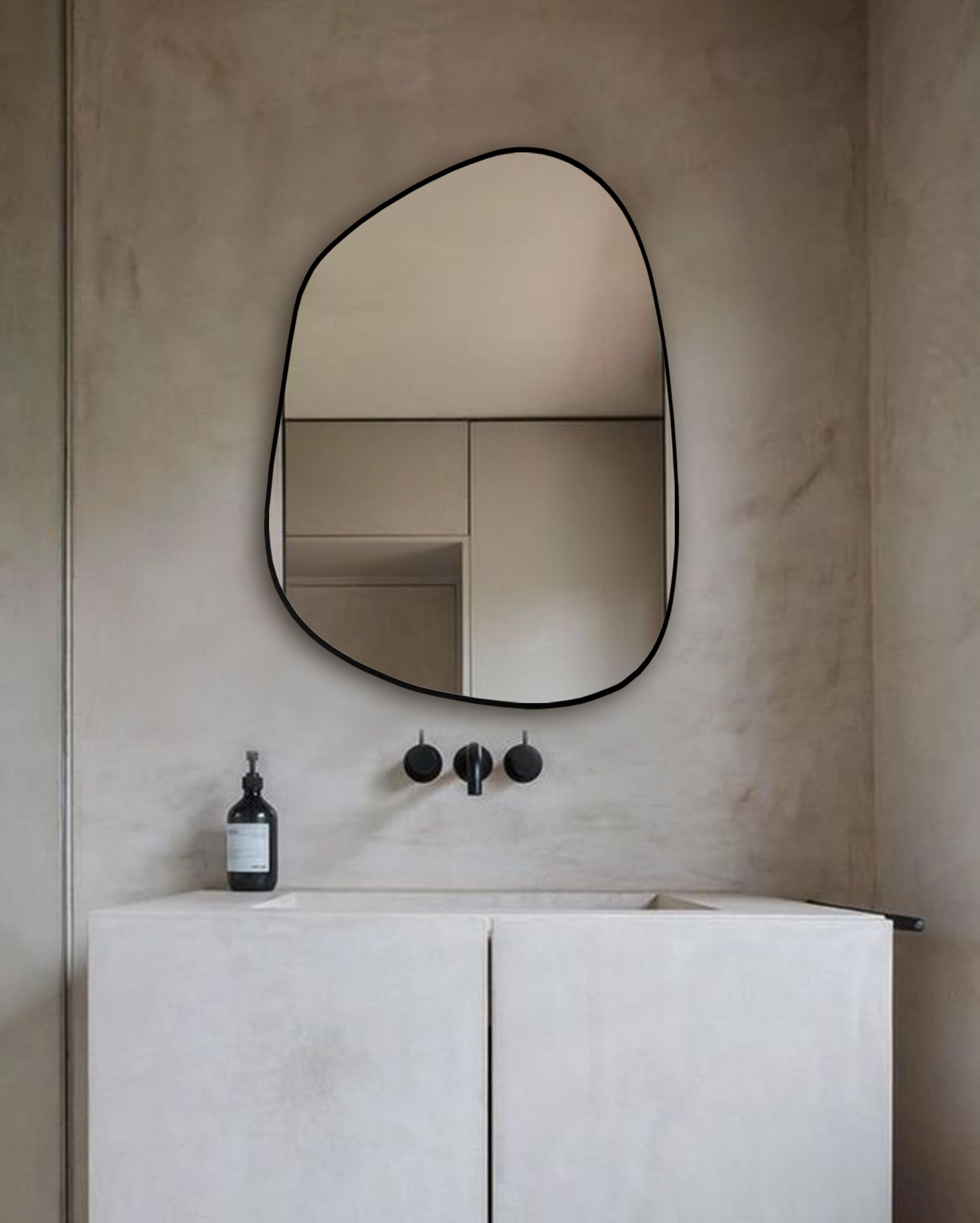 asymmetric bathroom mirror
