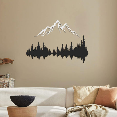 Mountain & Forest Metal Wall Decor