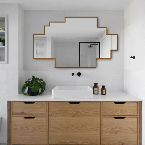 Stairs Wood Framed Wall Mirror