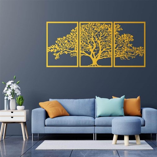 Gold Sycamore Tree Metal Wall Decor