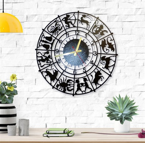 Astrology Metal Wall Clock-1
