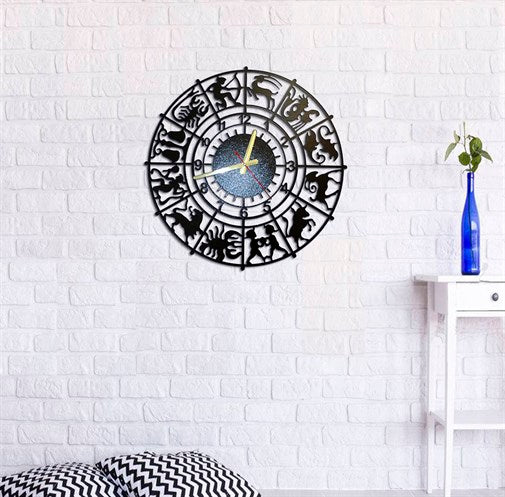 Astrology Metal Wall Clock-2