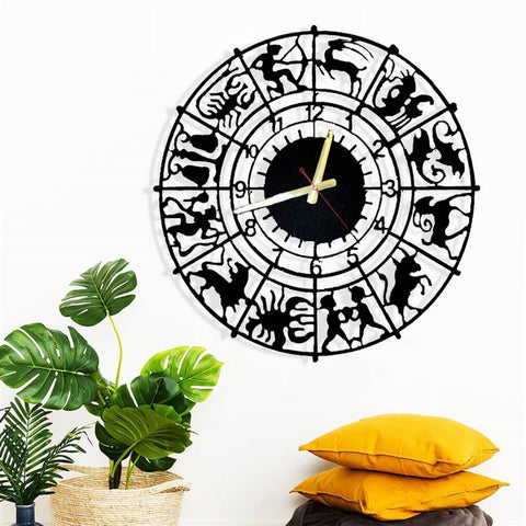 Astrology Metal Wall Clock-0