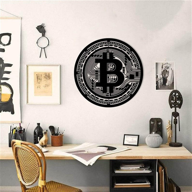 Bitcoin Metal Wall Decor