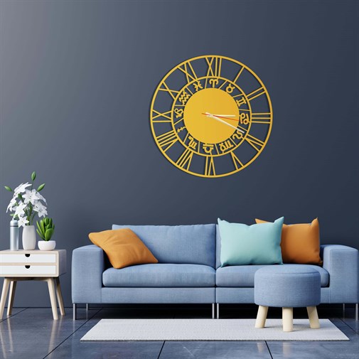 Astrology Metal Wall Clock-4