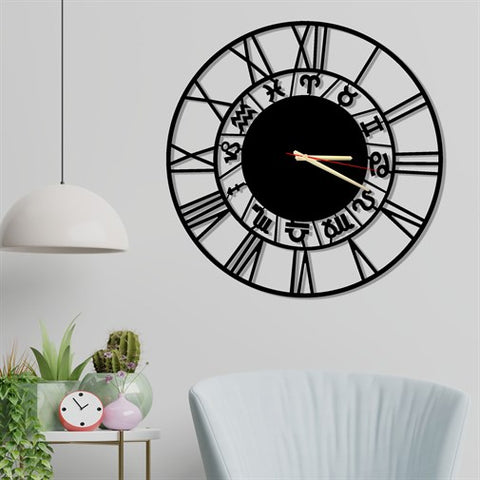 Astrology Metal Wall Clock-2