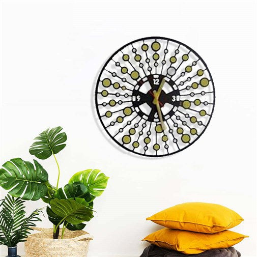 Circular Metal Wall Clock-1