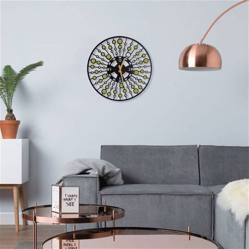 Circular Metal Wall Clock-0