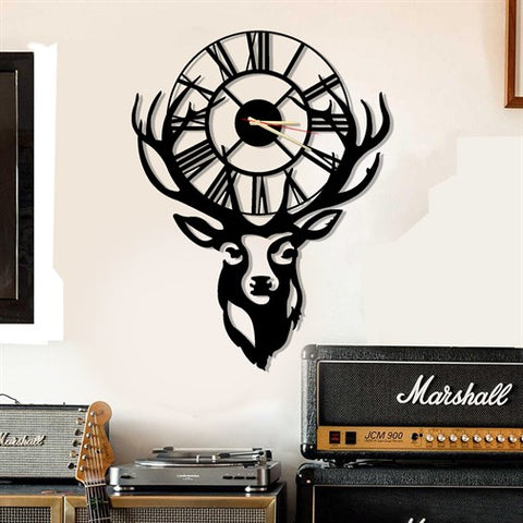 Deer Metal Wall Clock-1