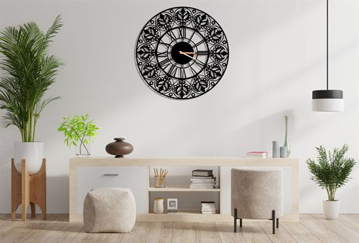 Pattern Metal Wall Clock-4