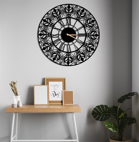 Pattern Metal Wall Clock-2
