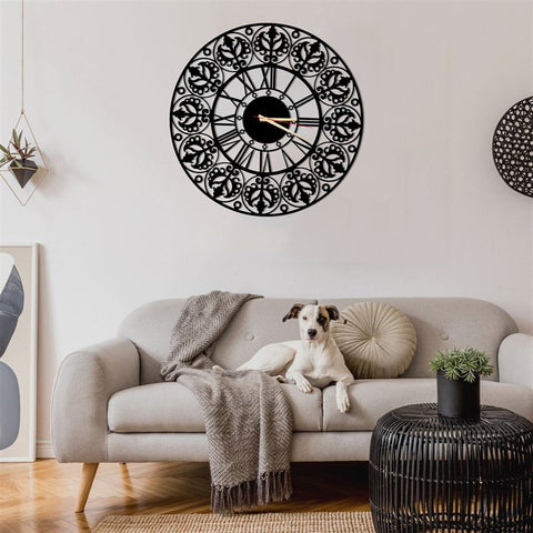 Pattern Metal Wall Clock-0