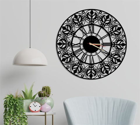 Pattern Metal Wall Clock-1