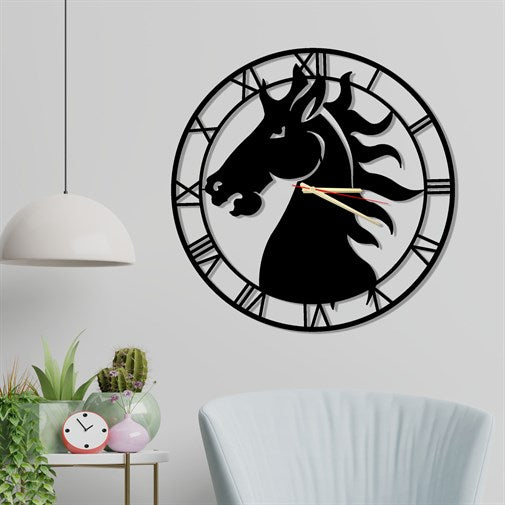 Horse Metal Wall Clock-2