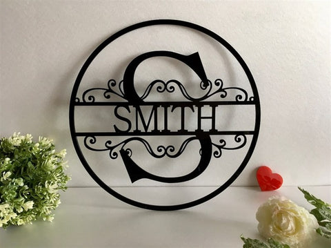 Personalized Family Surname Metal Wall Decor-0