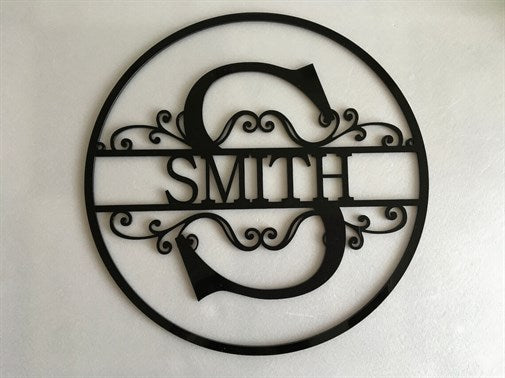 Personalized Family Surname Metal Wall Decor-1