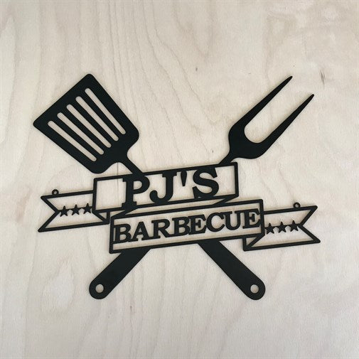 Custom Barbecue Nameplate Metal Wall Decor-5