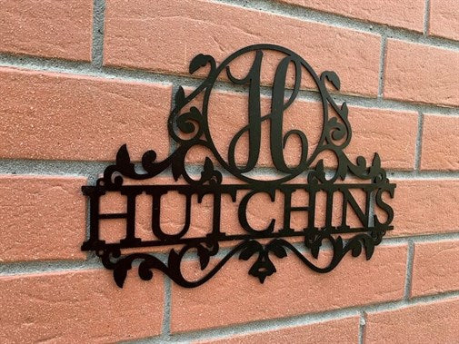 Personalized Name Surname Metal Wall Decor-3