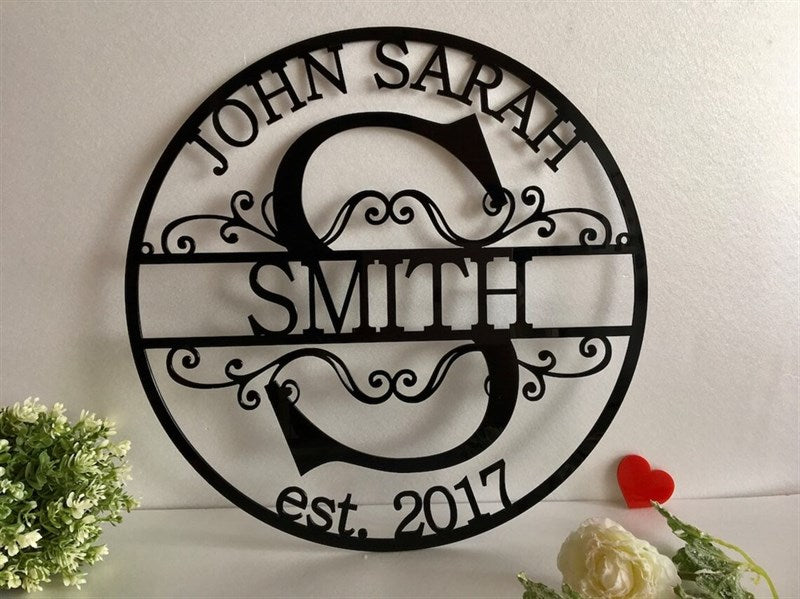 Personalized Nameplate Metal Wall Decor-Baupor 1-0