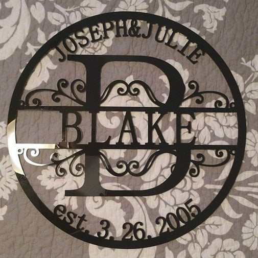 Personalized Nameplate Metal Wall Decor-Baupor 1-2
