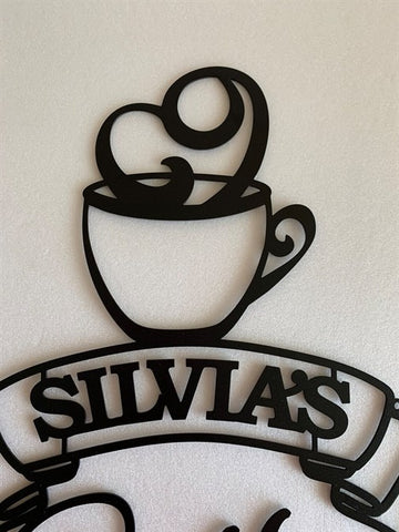 Personalized Cafe Nameplate Metal Wall Decor-4