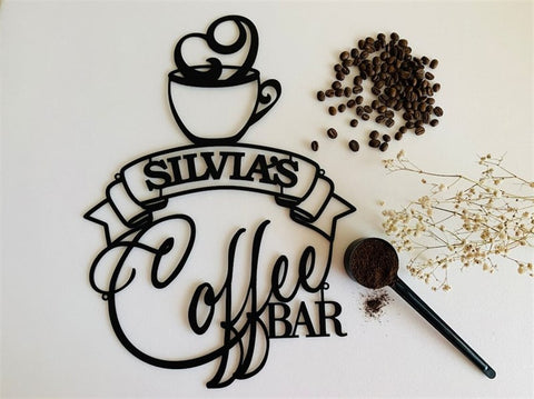 Personalized Cafe Nameplate Metal Wall Decor-0