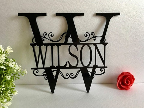 Personalized Decorative Nameplate Metal Wall Decor-0