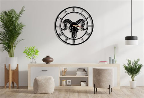 Aries  Metal Wall Clock-3