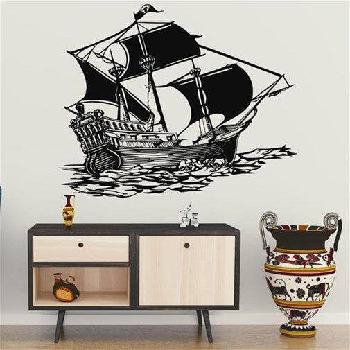 Pirate Ship Metal Wall Decor-1