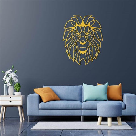 gold Lion Metal Wall Art