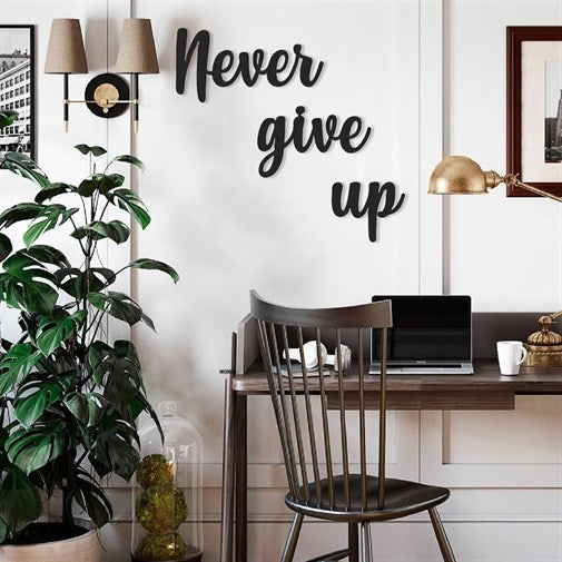Never Give Up Metal Wall Decor-2