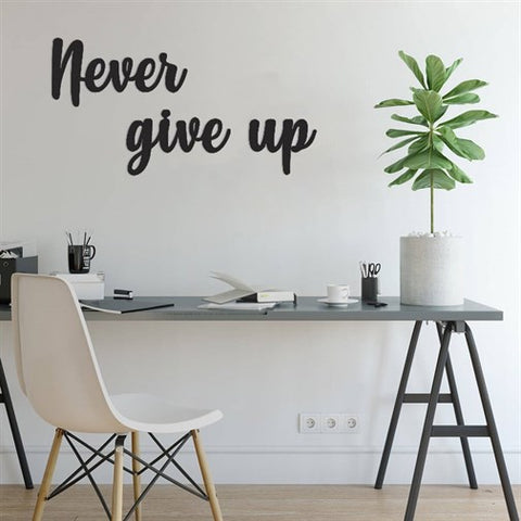 Never Give Up Metal Wall Decor-1