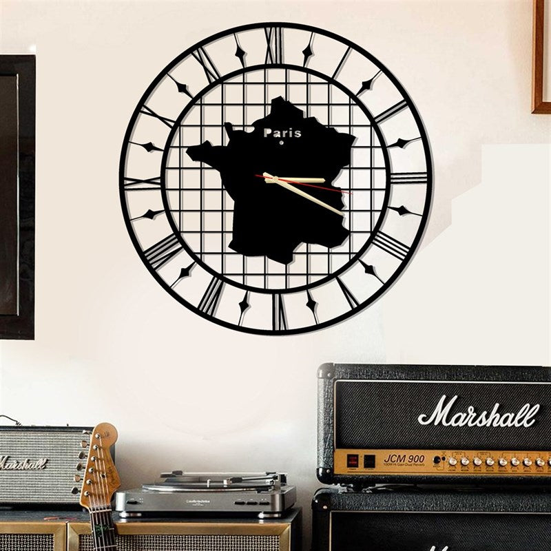 Paris Metal Wall Clock-0