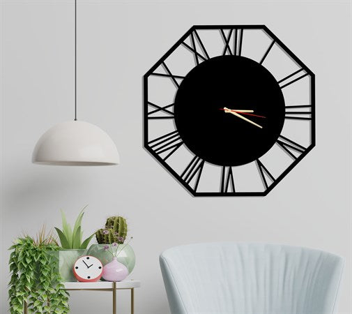 Octagon Metal Wall Clock-1
