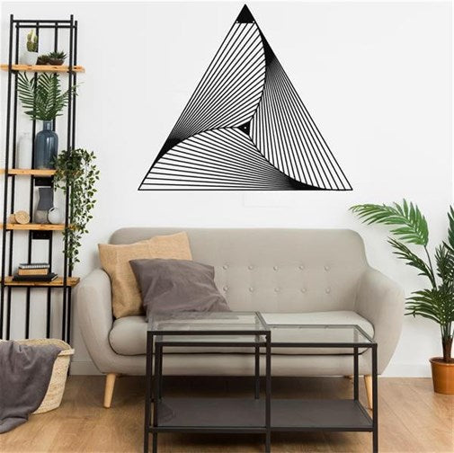 Cybernetic Triangle Metal Wall art