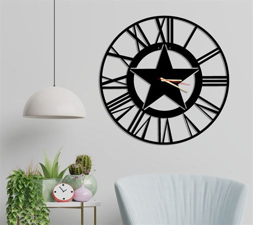Star Metal Wall Clock-1