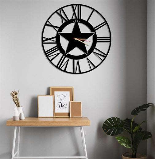 Star Metal Wall Clock-2