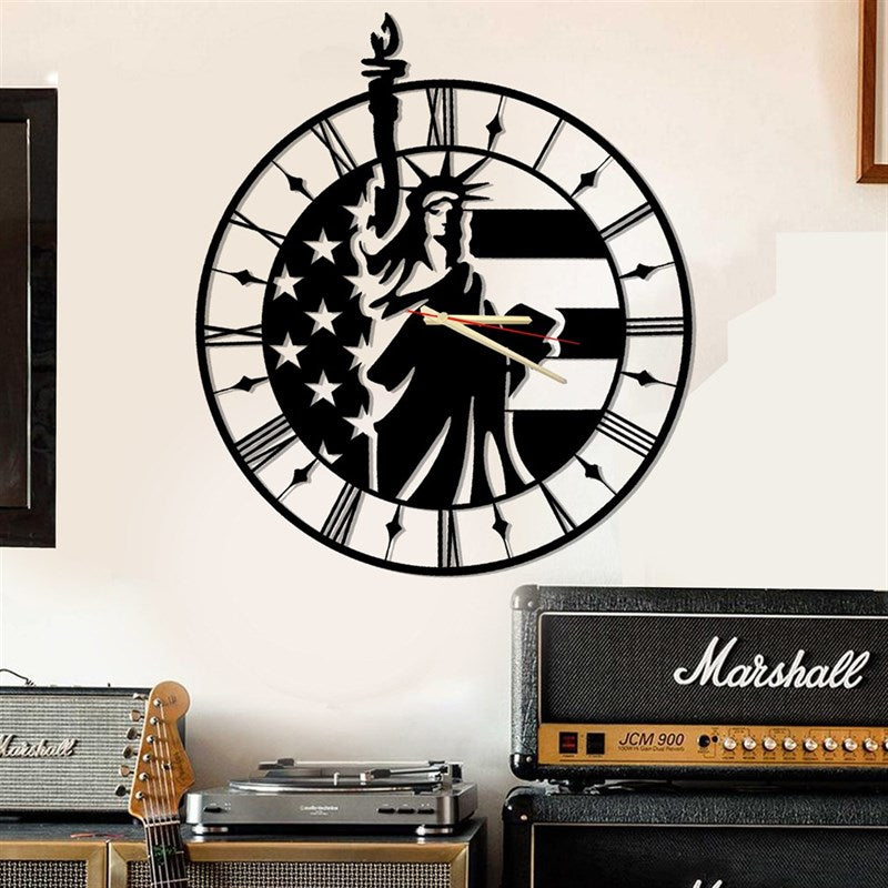 Statue of Liberty Metal Wall Clock-0