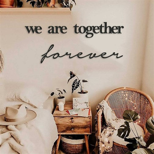 We Are Together Forever Metal Wall Decor-5
